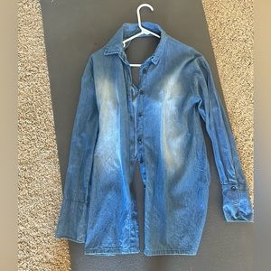 Denim long sleeve top